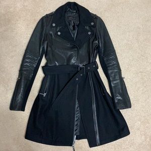 BCBG Leather & Wool Jacket/Coat
